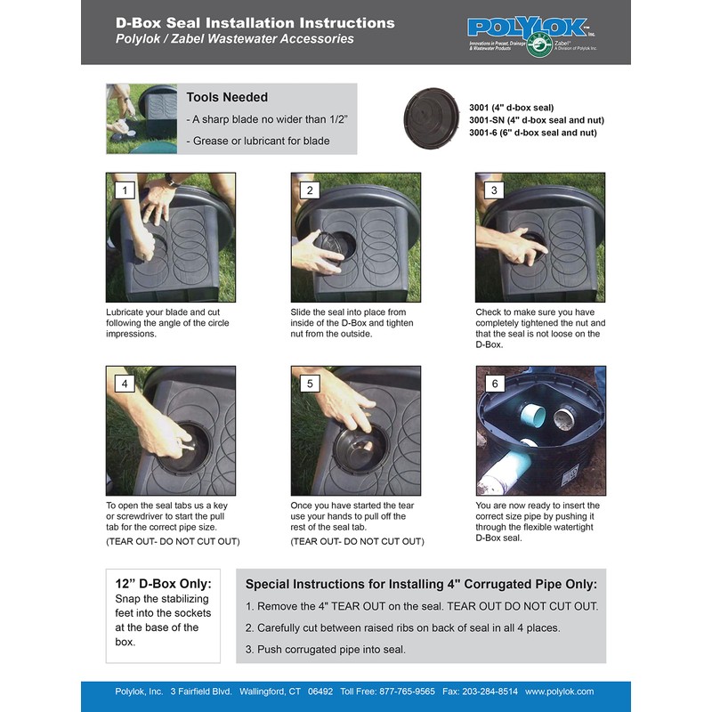 Polylok 4" D-Box Seal & Nut (fits: 2", 3" &