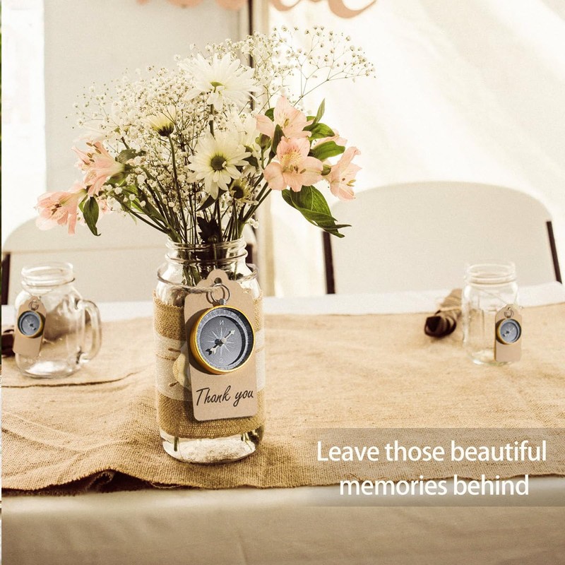 Toyvian 10 x Compass Pendants for Birthday Wedding Party