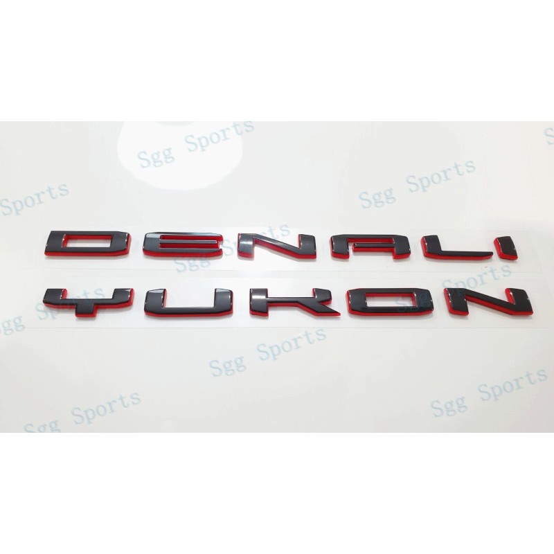 GMC 2pcs GMC 2021-2023 Yukon Yukon XL Black Red Rear