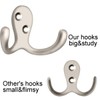 IBosins 10 Pack Heavy Duty Double Prong Coat Hooks Wall