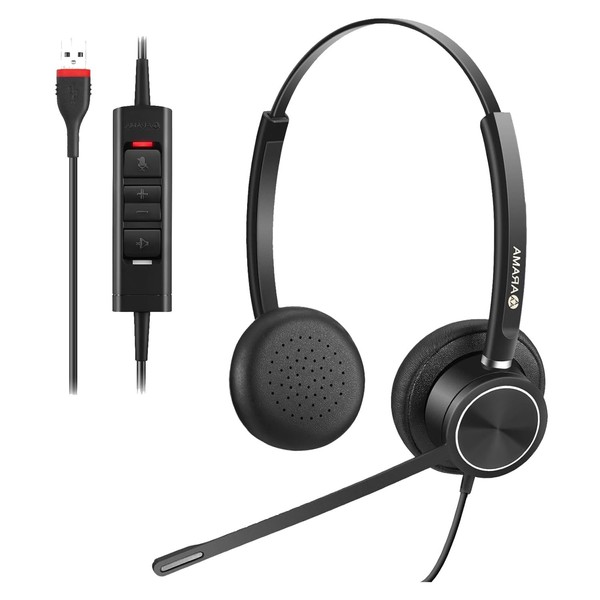 Arama USB Headset with Microphone,Computer Headset with Noise Cancelling Microphone