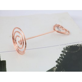 JORCEDI 10 Pack Heart Shape Table Number Card Holders Photo Holder Stands Place Paper Menu Clips for Wedding Party Sign Food Cards Label Rose Gold