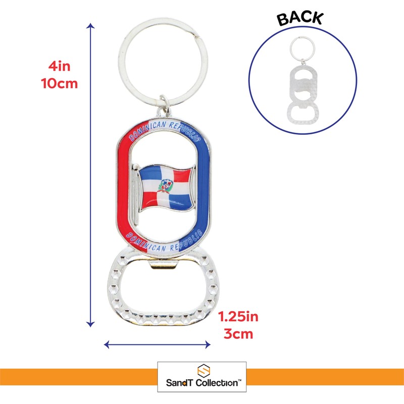 Dominican Beer Bottle Opener Pocket Keychain - Set of 2