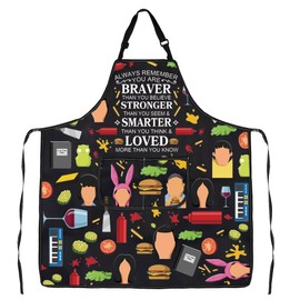 WSNANG Burgers Inspired Gift Belcher Family Waterproof Apron Burgers Fans Gift Bob’s TV Show Merchandise for Women (Burgers Apron)