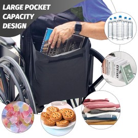 Rollstuhltasche Hinten Rollstuhl Tasche Hinter Dem Sitz 37x14x37cm Tasche Für Rollstuhl Hinten Rollstuhltasche Rollstuhltasche Hinten Rollstuhl Tasche Hinter Dem Sitz(Schwarz)