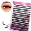 Eyelashes, Individual, Cluster for Eyelash Extension, 40P, 0.07, D-curl, Mixed,