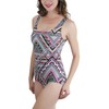 ToBeInStyle Missy Boycut - Bañador de Mujer, Multi Ethnic Geo,