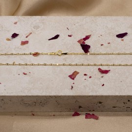 Carissima Gold Women's 9 ct Yellow Gold 0.9 mm Flat Rambo Chain Necklace of Length 46 cm/18 Inch