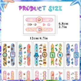 10 Sheets Watch Temporary Tattoos for Kids, Cartoon Watch Tattoo Stickers, Waterproof Fake Tattoo Stickers for Birthday Party Supplies