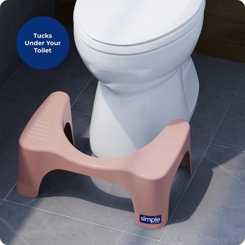 Squatty Potty Simple Bathroom Toilet Stool, Clay, 7"