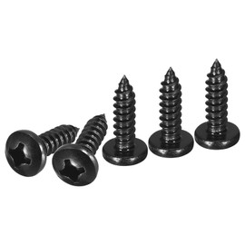 DTGN #12x3/4" Phillips Pan Head Self-tapping Screw - 50Pack - Black Oxide 304 Stainless Steel Sheet Metal Screws Wood Screws