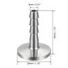 sourcing map Stainless Steel 304 KF16 Flange to 8mm Rubber