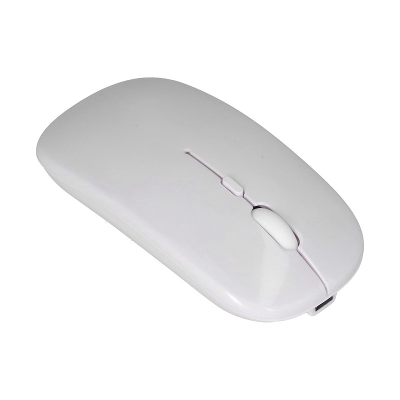 Wireless Mouse Rechargeable DualMode 2.4G Ergonomic Mute Optical Computer Accessories(White