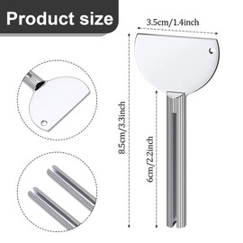 3 Pcs Toothpaste Tube Squeezers,Stainless Steel Toothpaste Squeezer,Metal Manual Dispenser Roller Tube Wringer,Tube Key Tooth Paste Squeezer for Home Toothpaste Paint,Cream, Cosmetic and Hair Dye