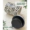UNBONSOUHAIT Ceramic Hand Soap Dispenser for Bathroom Deco,12ounce Refillable Liquid