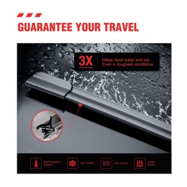 24"+19" Silicone Windshield Wiper Blades Replacement for Ford Fusion 2012 2011 2010 2009 2008 2007 2006/ Toyota Camry 06-02 Journey 20-08 Equinox 09-05 Impala 20-14 Automotive Wiper Blades U/J Hook