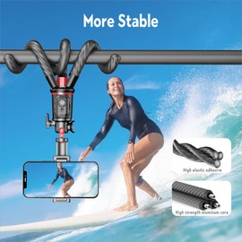 Fotopro Camera Tripod, Mini Flexible Extendable Tripod Stand with Extension Pole Compatible with Canon Nikon Sony Cameras Phone