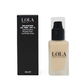 Lola Make-Up Balancing Oil Free Liquid Foundation, Pale/Fair Skin Tone, Enriched With Biotin, Light Weight, Suitable For Oily Skin, Spf 15, No. R030-01
