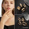 KISS WIFE Gold Knuckle Rings Set for Women, Dainty Simple