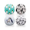 4 x Round Penguin Coasters - Animals Wild Pattern Men