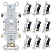 ELEGRP 4 Way Toggle Light Switch, 15 Amp, 120-277V, Toggle