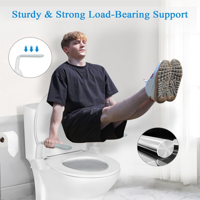 Toilet Safety Rails for Seniors,Easy Installation & Sturdy Handicap Toilet