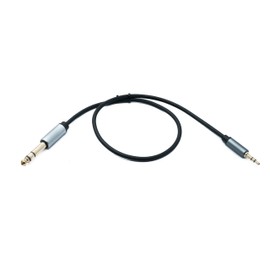 System-S Audio Jack Cable 50 cm 6.35 mm 2-Pin Male to 3.5 mm 3-Pin Male AUX Adapter