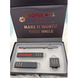 KAB 4 Pcs KAB COSMETICS Lollipop Kit Lip Liner Lip Gloss Cream Lipstick Sharpener