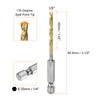 sourcing map 10pcs 1/4" Hex Shank Drill Bit 1/8" Gold