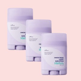 Isntree Onion Fresh Light Sun Stick SPF50+ PA++++, 22g, 3 pieces / 이즈앤트리 어니언 프레쉬 라이트 선스틱 SPF50+ PA++++, 22g, 3개