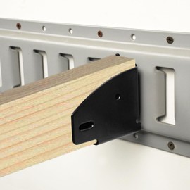 ANLULOAD E Track Wood Beam Socket Fittings, E Track Accessories Cargo Storage Lumber Bracket(10 Pcs/Black