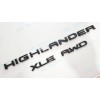 Toyota OEM 3PC Gloss Black Rear HIGHLANDER XLE AWD Letter