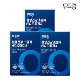 Dodream Doodrim Supercritical RTG Omega-3 30 Capsules x 3 Boxes (3-Month Supply) / 두드림 초임계 알티지 오메가3 30캡슐 X 3박스(3개월분)