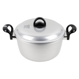 Pearl Metal HB-3445 Double Handed Pot, 8.7 inches (22 cm), Aluminum, For Gas Fire, Simple Life