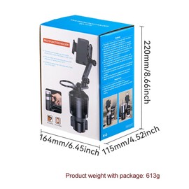 Soporte para teléfono de coche 3 en 1  WOLNAAccesorios para coche, soporte para teléfono celular con expansor de bebidas, para SUV, camión, automóvil 