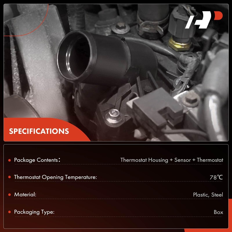 A-Premium Engine Coolant Thermostat Housing Assembly Compatible with Honda Accord