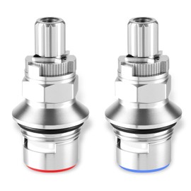 2 Pack 910-9000 Ceramic Disc Cartridge,Compatible with Price Pfister Faucets Hot & Cold Ceramic Valve, for Use on Two Handle Lavatory and Kitchen Faucets, 12 Point Broach