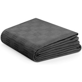 Utopia Bedding Cotton King Blanket Grey - 90x108 Inches Blanket for Bed - 350 GSM Soft Breathable Blanket