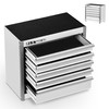 P.I.T. Mini White Tool Box, Portable 5-Drawer Micro Roll Cab