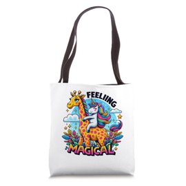 Feeling Magical Unicorn Giraffe Dreamland Tote Bag