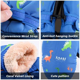 QKURT Kids Ski Gloves, Winter Windproof Snow Mittens Thermal Insulation Mitts Girls Boys Cold Weather Mittens for 2~15 Years Old Kids Sledding Snowboard Skating Cycling Running and Outdoor Activities