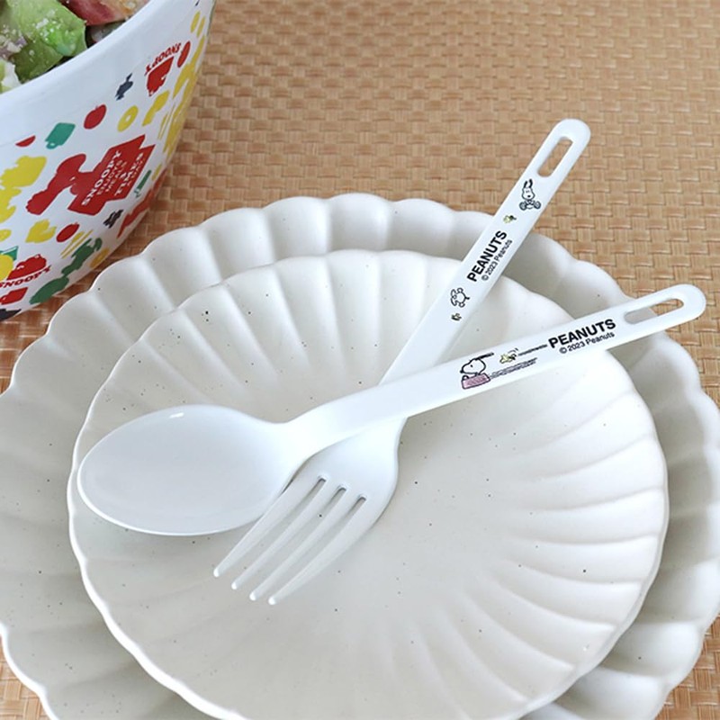 Enameled Peanuts Hollow Dessert Fork Flying Bowl Size (W x