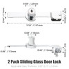 Qjaiune 4 Pack Sliding Glass Door Lock, Keyed Alike Showcase