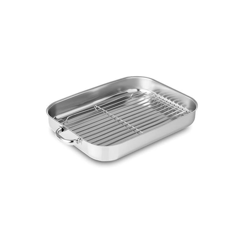 Silampos Europa Stainless Steel Roasting/Baking Tray with Griddle