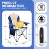 KingCamp KC2008 USCK Camping Chair, Oversized, 2 Pack-Navy/Beige