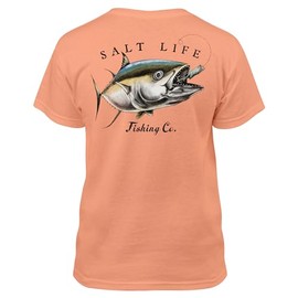 Salt Life Chasing Giants Youth Short Sleeve Tee, Grapefruit, X-Large