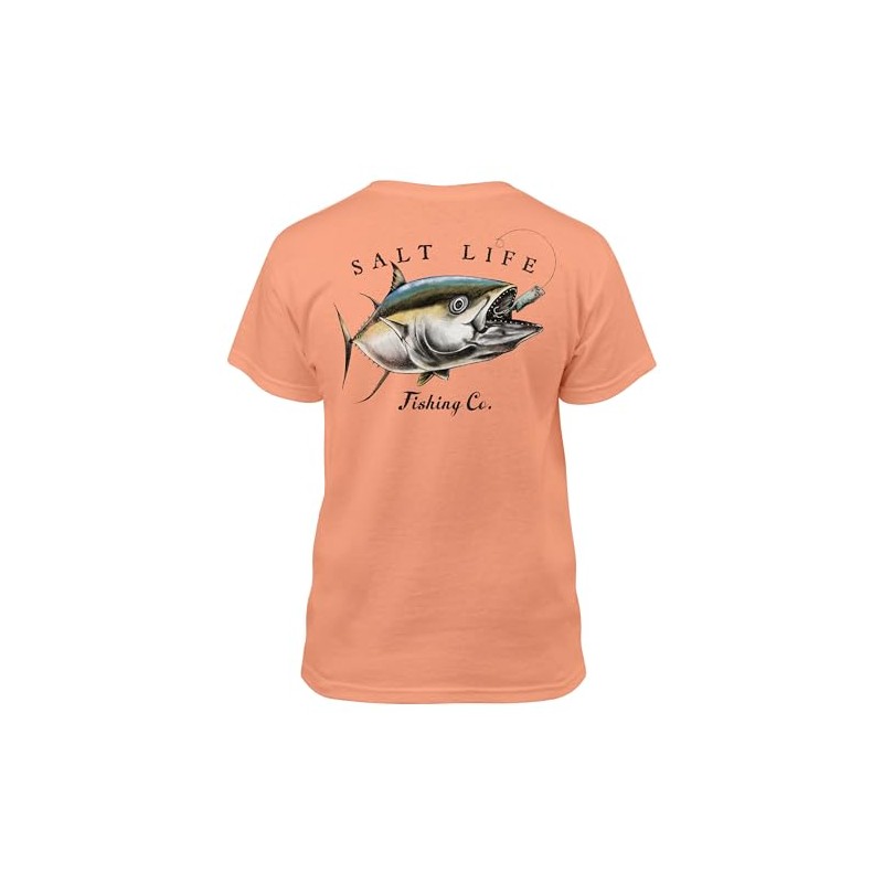 Salt Life Chasing Giants Youth Short Sleeve Tee, Grapefruit, X-Large