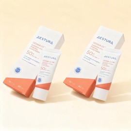 Aestura Derma UV Barrier Moisture Inorganic Sunscreen 40ml+20m x2 Set + Review Event / 에스트라 더마UV 장벽수분 무기자차 선크림 40ml+20m x2세트 +리뷰이벤트