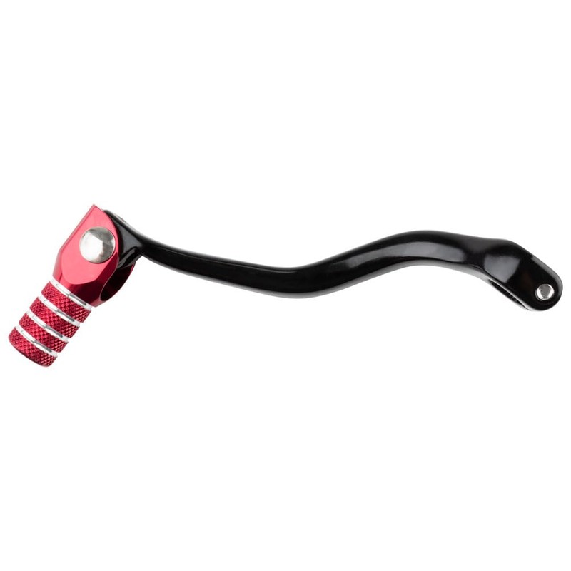 Tusk Folding Shift Lever Black/Red Tip - Fits: Honda CR250R