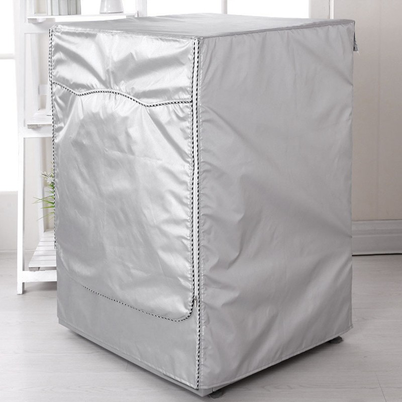 Household Universal Waterproof Sunscreen Washing Machine Dust Cover Protector Accessory(Silver